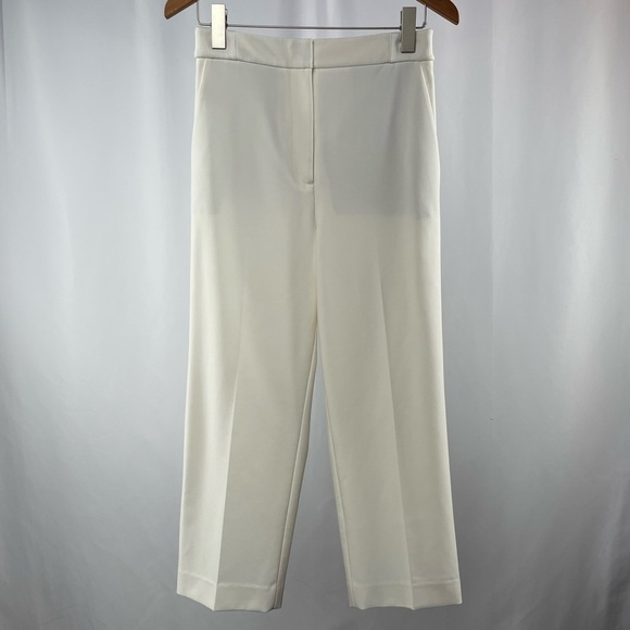 Tibi Straight Leg Trouser Pants in‎ Off White Size 6 - Picture 1 of 5